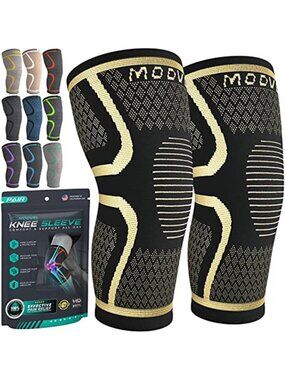 New Compression Knee Brace for Women & Men, 2-Pack Knee Brace for Running